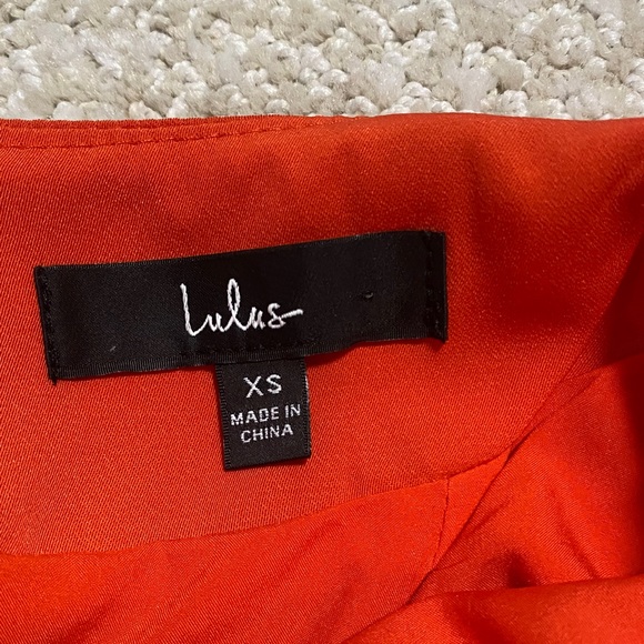 Lulu's Vibrant Orange Sleeveless Mini Dress Size XS - Picture 9 of 15